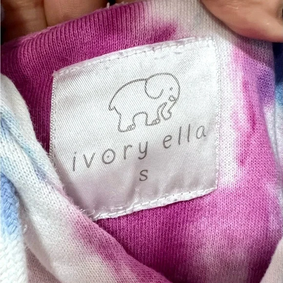 Ivory Ella Tie-Dye‎ Hoodie 100% cotton SMALL - Picture 2 of 8